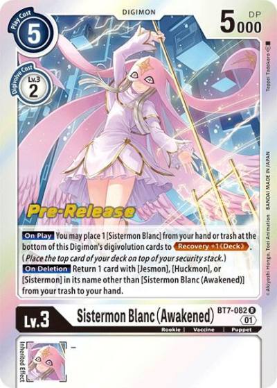 Sistermon Blanc Awakened BT7-082 R Next Adventure Pre-Release Cards Digimon card