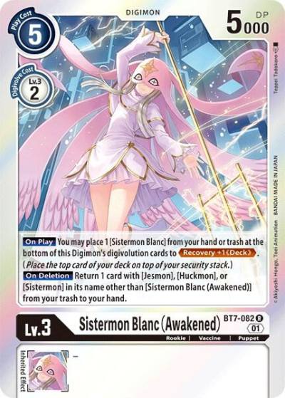 Sistermon Blanc Awakened BT7-082 R Next Adventure Digimon card