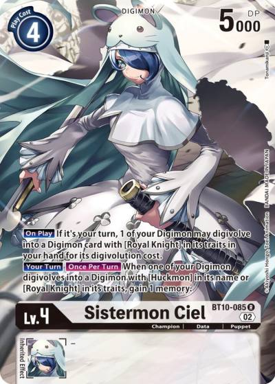 Sistermon Ciel Alternate Art BT10-085 R Xros Encounter Digimon card
