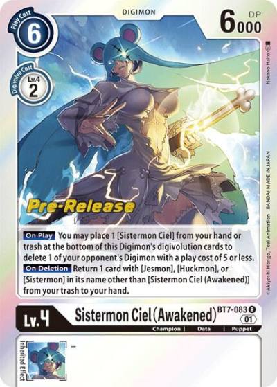 Sistermon Ciel Awakened BT7-083 R Next Adventure Pre-Release Cards Digimon card