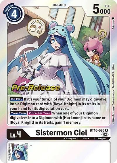 Sistermon Ciel BT10-085 R Xros Encounter Pre-Release Cards Digimon card
