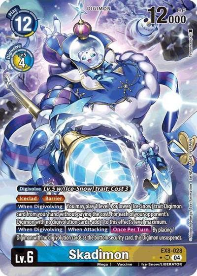 Skadimon Alternate Art EX8-028 SR Chain of Liberation Digimon card