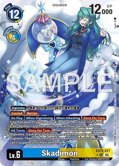Skadimon (Box Topper) EX11-017 R Dawn of Liberator Digimon card