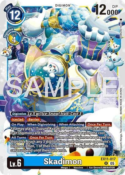 Skadimon EX11-017 R Dawn of Liberator Digimon card