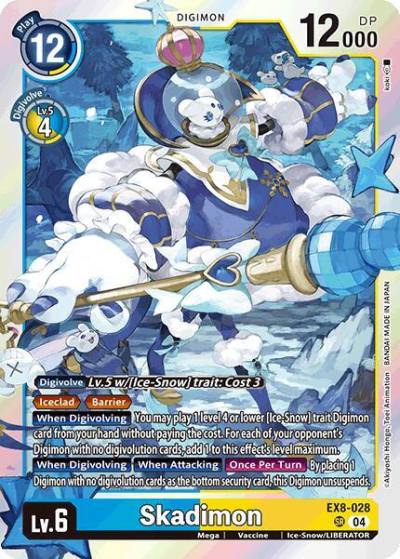 Skadimon EX8-028 SR Chain of Liberation Digimon card