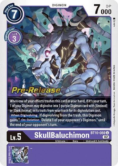 SkullBaluchimon BT10-080 U Xros Encounter Pre-Release Cards Digimon card
