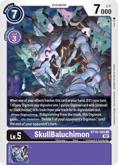 SkullBaluchimon BT10-080 U Xros Encounter Digimon card