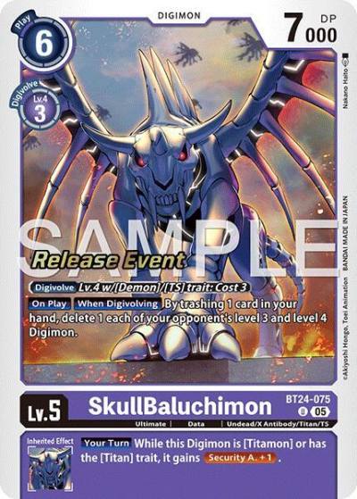 SkullBaluchimon BT24-075 U Time Stranger Release Event Cards Digimon card