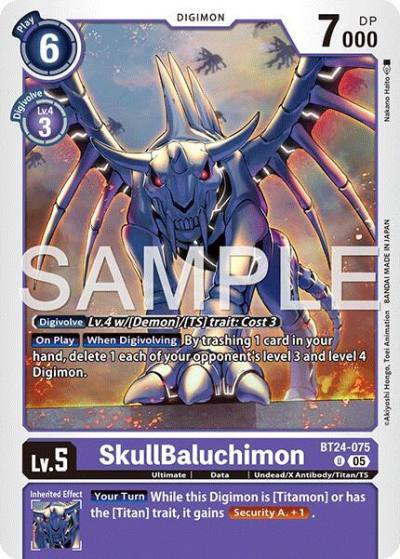 SkullBaluchimon BT24-075 U Time Stranger Digimon card