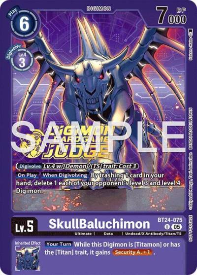 SkullBaluchimon Judge Pack 9 BT24-075 U Time Stranger Digimon card