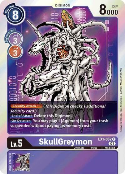 SkullGreymon EX1-062 R Classic Collection Digimon card
