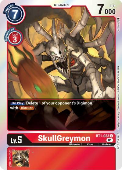 SkullGreymon ST 11 Special Entry Pack BT1-023 R Release Special Booster 1.0 Digimon card