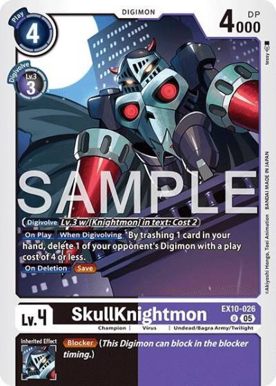 SkullKnightmon EX10-026 U Sinister Order Digimon card