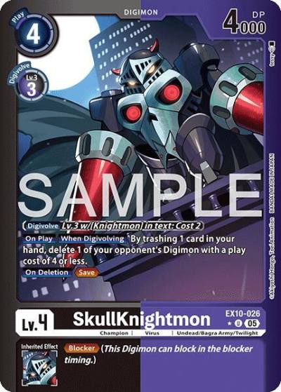 SkullKnightmon Limited Foil EX10-026 U Sinister Order Digimon card