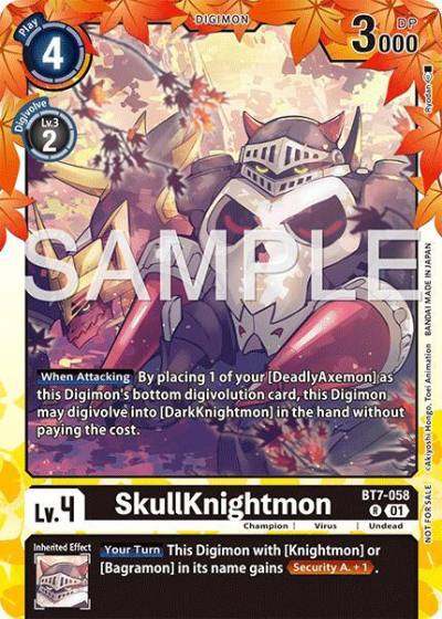 SkullKnightmon Regulation Battle Vol 3 Winner BT7-058 R Next Adventure Digimon card