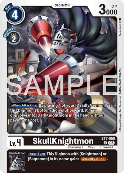 SkullKnightmon Reprint BT7-058 R Advanced Booster Digimon Generation Digimon card