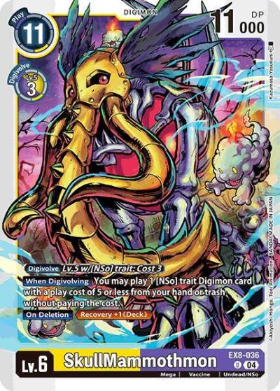 SkullMammothmon EX8-036 U Chain of Liberation Digimon card