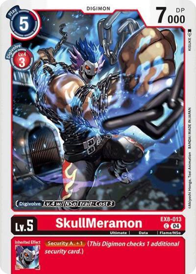 SkullMeramon EX8-013 C Chain of Liberation Digimon card