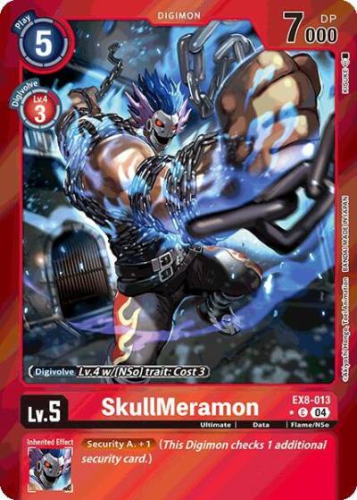 SkullMeramon Limited Foil EX8-013 C Chain of Liberation Digimon card