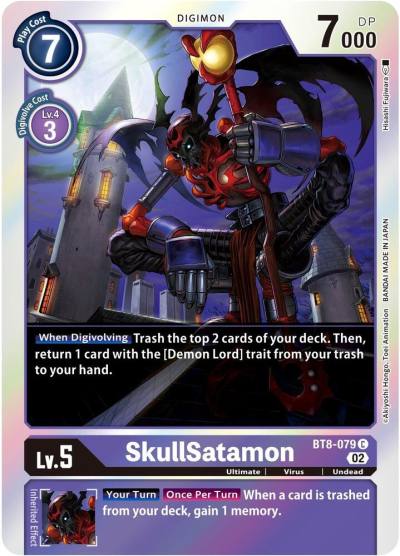 SkullSatamon Alternate Art BT8-079 Starter Deck 14: Beelzemon Advanced Deck Set Digimon card