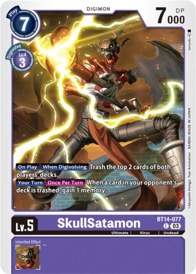 SkullSatamon BT14-077 C Blast Ace Digimon card