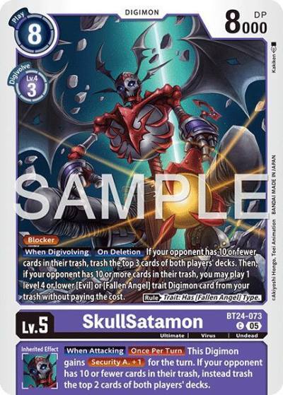 SkullSatamon BT24-073 Time Stranger Digimon card