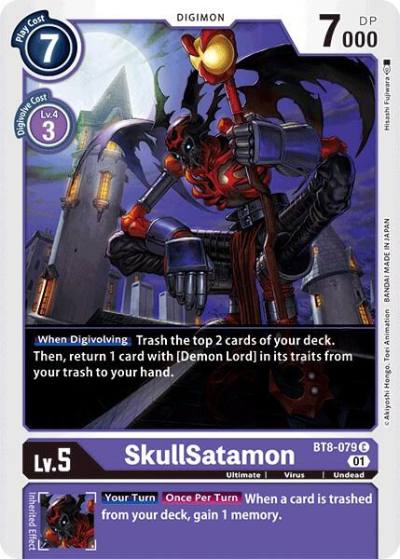 SkullSatamon BT8-079 C New Awakening Digimon card