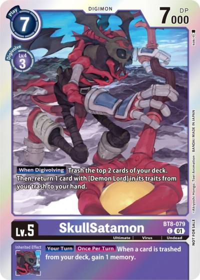 SkullSatamon Blast Ace Double Pack Set BT8-079 C New Awakening Digimon card