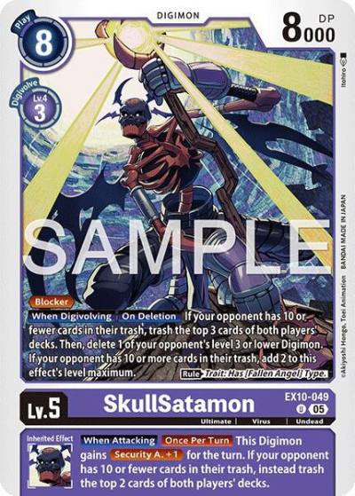 SkullSatamon EX10-049 U Sinister Order Digimon card