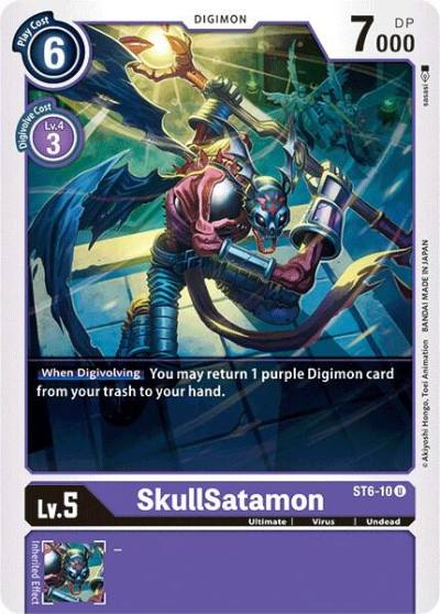 SkullSatamon ST6-10 U Starter Deck 06: Venomous Violet Digimon card
