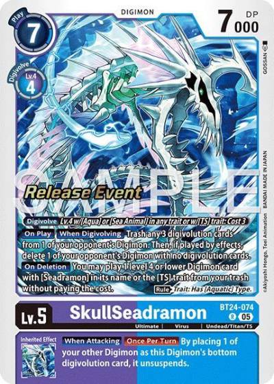 SkullSeadramon BT24-074 R Time Stranger Release Event Cards Digimon card