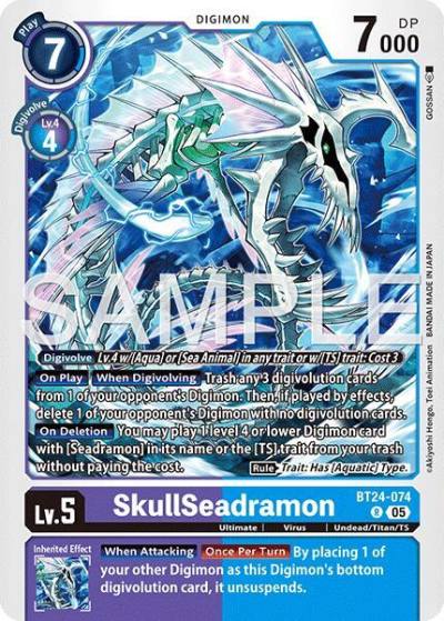 SkullSeadramon BT24-074 R Time Stranger Digimon card