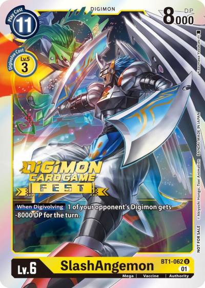SlashAngemon Digimon Card Game Fest 2022 BT1-062 U Release Special Booster 1.0 Digimon card