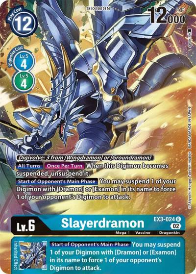 Slayerdramon Alternate Art EX3-024 R Draconic Roar Digimon card