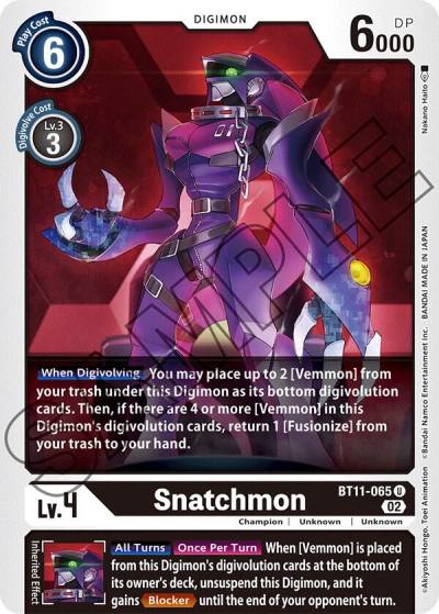 Snatchmon Foil BT11-065 U Dimensional Phase Digimon card