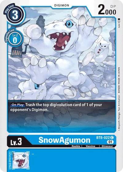 SnowAgumon BT8-022 C New Awakening Digimon card