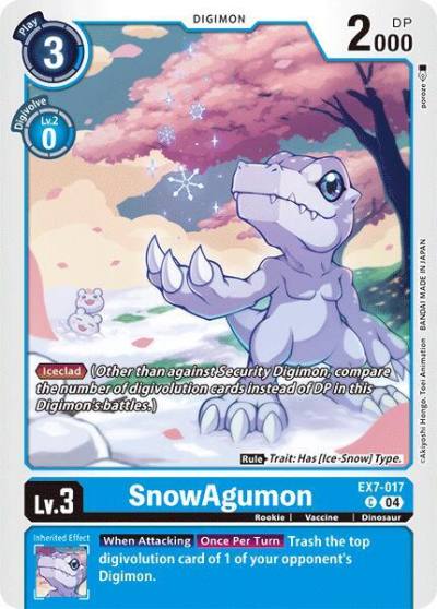 SnowAgumon EX7-017 C Digimon LIBERATOR Digimon card