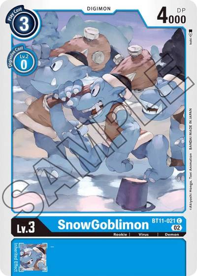 SnowGoblimon Foil BT11-021 C Dimensional Phase Digimon card