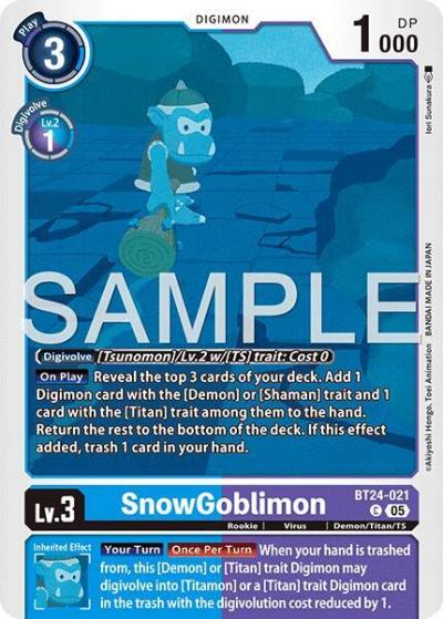 SnowGoblinmon BT24-021 C Time Stranger Digimon card