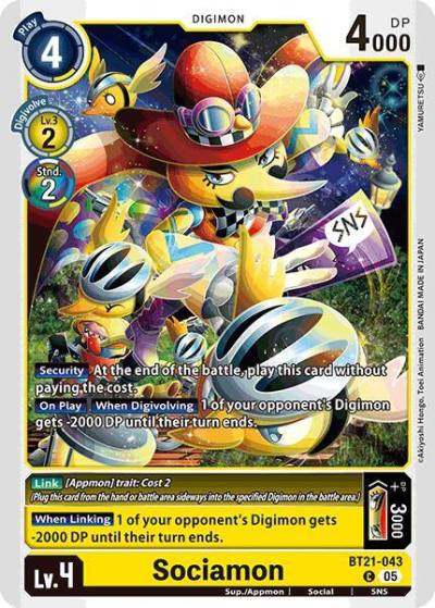 Sociamon BT21-043 C World Convergence Digimon card