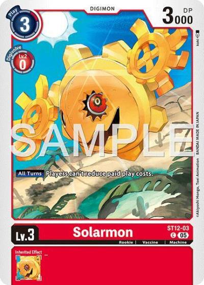 Solarmon Reprint ST12-03 C Advanced Booster Digimon Generation Digimon card
