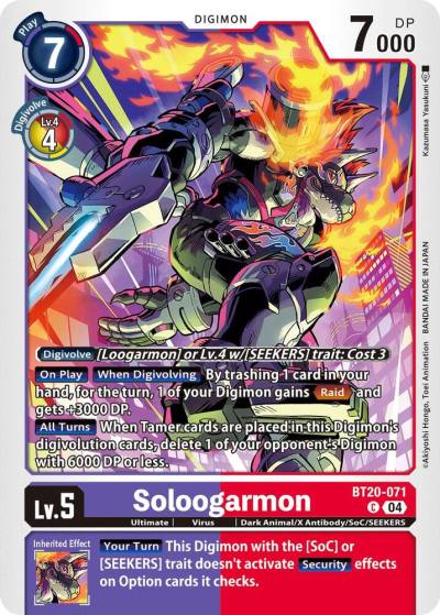 Soloogarmon BT20-071 C Release Special Booster 2.5 Digimon card