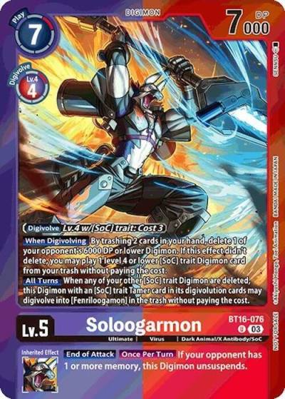 Soloogarmon Event Pack 7 BT16-076 U Beginning Observer Digimon card