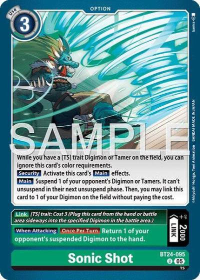 Sonic Shot BT24-095 U Time Stranger Digimon card