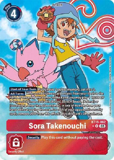 Sora Takenouchi Alternate Art BT15-082 R Exceed Apocalypse Digimon card