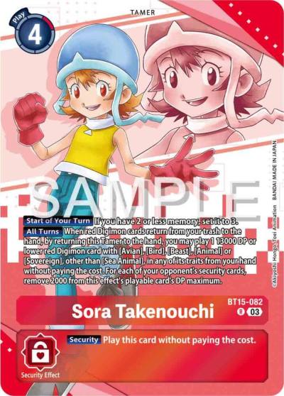 Sora Takenouchi Premium Heroines Set BT15-082 R Exceed Apocalypse Digimon card