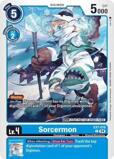 Sorcermon EX7-019 C Digimon LIBERATOR Digimon card