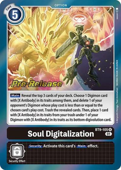 Soul Digitalization BT9-105 R X Record Pre-Release Cards Digimon card