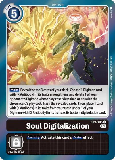 Soul Digitalization BT9-105 R X Record Digimon card
