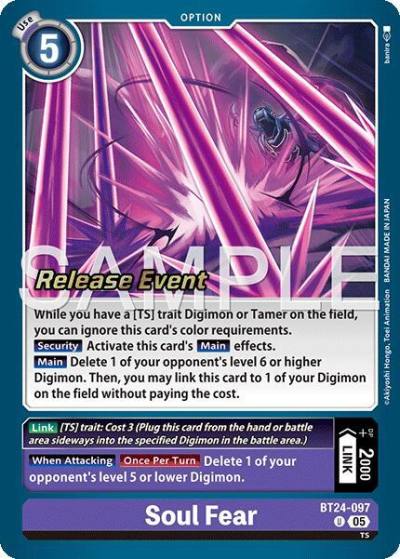 Soul Fear BT24-097 U Time Stranger Release Event Cards Digimon card
